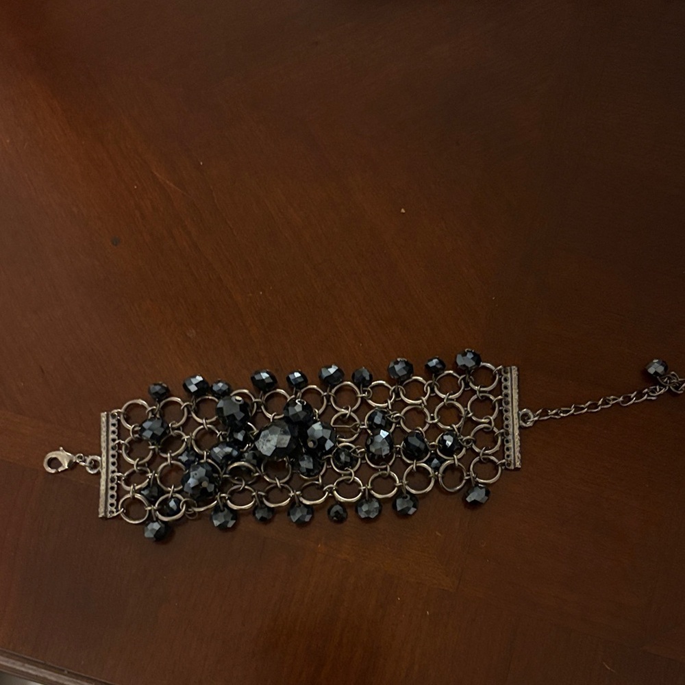 Elegant Black and Silver Bracelet